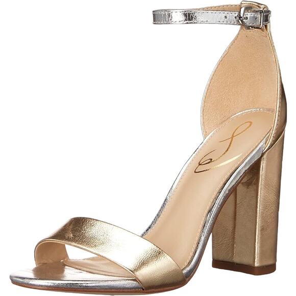 Sam Edelman Gold and Silver Heels - Picture 1 of 11